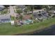 Aerial view of the property featuring a private pool, fenced backyard, and lush landscaping at 4830 Red Bay Dr, Orlando, FL 32829
