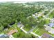 Aerial view displays a waterfront home with a private pool, lush trees, and stunning water access at 6161 Bass Hwy, St Cloud, FL 34771