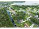 Expansive aerial view of a waterfront community with lush greenery and a serene lake at 6161 Bass Hwy, St Cloud, FL 34771