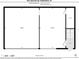 Floor plan of a detached garage with ample garage space and storage at 933 Jasmine St, Celebration, FL 34747