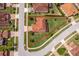 Overhead view of home with large lot in neighborhood at 1776 Bella Lago Dr, Clermont, FL 34711