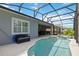 Enjoy the privacy of this fenced backyard with screened in pool and lanai at 2772 Southland St, St Cloud, FL 34772