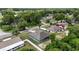 Aerial view of home in a neighborhood with mature trees surrounding the property at 3390 George Sauls St, Deltona, FL 32738