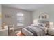 bedroom with decorative shelves, a small desk, a cozy bed and a bright window at 364 Fish Hawk Dr, Winter Haven, FL 33884