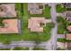A high angle shot showing house and landscaping at 730 Villa Park Rd, Poinciana, FL 34759