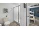 Modern bathroom with a glass-enclosed shower and sleek fixtures, showcasing a clean and contemporary design at 9126 Sommerset Hills Dr, Davenport, FL 33896