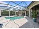 Beautiful pool area with a spa, screened enclosure, and lush landscaping at 9905 Lanai View Ct, Windermere, FL 34786