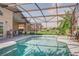 Inviting screened-in pool area with ample seating and views of the backyard at 1014 Prey Ct, Kissimmee, FL 34746