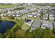 Panoramic aerial view of the property showcasing its spacious backyard and neighborhood layout at 14081 Gullstrand Ave, Orlando, FL 32827