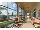 Stunning patio with comfortable seating, a lake view, and lots of natural light at 224 Valencia Ridge Dr, Auburndale, FL 33823