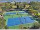 An aerial view of the tennis courts in the community at 224 Valencia Ridge Dr, Auburndale, FL 33823