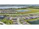 Expansive aerial shot showcasing a well-planned community with lush greenery and serene water features at 2621 Redblush Ter, St Cloud, FL 34772