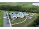 This resort-style community pool features a splash pad, ample lounge chairs, and a well-appointed clubhouse at 2727 Harmonia Hammock Rd, Harmony, FL 34773