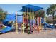 The community playground has a colorful play structure with slides and climbing areas for to enjoy at 477 Orange Cosmos Blvd, Davenport, FL 33837