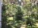 Backyard with a chain link fence and gate, with a view of lush greenery and foliage at 5019 Pineapple St, Lake Wales, FL 33898