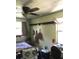 Bedroom featuring ceiling fan and built in shelving at 5019 Pineapple St, Lake Wales, FL 33898