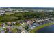 Scenic community view features single Gathering homes, mature trees, and backyard swimming pools at 5100 Violet Ln, Kissimmee, FL 34758