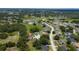 Aerial view of a charming single-story home located in a quiet residential community at 1405 Ashbury Ct, Lakeland, FL 33809
