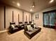 Cozy home theater with reclining seating and modern media equipment at 20414 Quinn St, Orlando, FL 32833