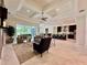 Spacious living area with an open floor plan and sliding doors to the outside patio at 20414 Quinn St, Orlando, FL 32833