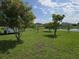 Backyard featuring young mango trees with water views at 2357 Great Harbor Dr, Kissimmee, FL 34746