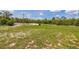 View of the vast lot with grassy areas and sandy spots, showcasing the potential for various landscaping options at 2576 R E Byrd Rd, Frostproof, FL 33843