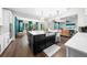 Bright kitchen showcasing a farmhouse sink, stainless steel appliances, and ample counter space at 3144 Dark Sky Dr, Harmony, FL 34773