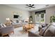 A naturally lit living room with gray sofas and backyard view at 3212 Preserve Dr, Orlando, FL 32824