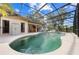 Beautiful backyard pool with a screened enclosure, perfect for relaxation and entertainment at 6441 Nightwind Cir, Orlando, FL 32818