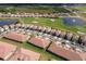 Aerial view showcases the community's picturesque landscaping, including well-maintained lawns at 1173 Trappers Trail Loop, Champions Gate, FL 33896