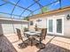Inviting enclosed outdoor patio space with comfortable seating, ideal for relaxing or entertaining at 125 Prima Dr, Poinciana, FL 34759