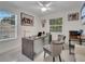 Home office with modern desk, fan, large windows, and bright natural light at 2525 Ridgeway Dr, Kissimmee, FL 34746