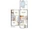 Detailed floor plan showcasing the layout of the home with labelled rooms and dimensions at 2585 Maneshaw Ln, Kissimmee, FL 34747