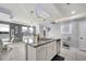 Kitchen island with granite counters, stainless steel dishwasher, and gray backsplash and modern sink at 2824 Noble Crow Dr, Kissimmee, FL 34744