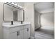 Bathroom featuring a double vanity with modern fixtures at 3623 Tree Line Way, St Cloud, FL 34769