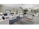 Stylish living room with elegant furnishings and an open floor plan connecting to a modern kitchen at 3623 Tree Line Way, St Cloud, FL 34769