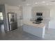 Modern kitchen with stainless steel appliances and center island, great for entertaining at 5793 Gingham Dr, Kissimmee, FL 34758