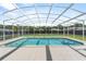 This is an inviting screened-in pool with plenty of deck space for outdoor enjoyment, with a view of the lush surroundings at 6528 Shepherd Oaks Pass, Lakeland, FL 33811