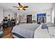 Unique bedroom with a music setup, closet, and a cozy bed, perfect for relaxation and creative expression at 11603 Malverns Loop, Orlando, FL 32832