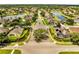 Aerial view of the neighborhood with mature landscaping, picturesque ponds and well-maintained homes at 1902 Tumblewater Blvd, Ocoee, FL 34761