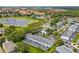 Aerial view showcasing the property's pool and proximity to community amenities at 2550 Renshaw St, Kissimmee, FL 34747