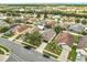 Aerial view of the neighborhood showcasing well-manicured lawns, mature trees, and diverse home styles at 2810 Maguire Dr, Kissimmee, FL 34741