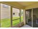 Enclosed patio overlooking grassy backyard area, offering a relaxing outdoor space at 2855 Club Cortile Cir, Kissimmee, FL 34746