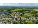An aerial view of a residential neighborhood with a tranquil lake surrounded by lush greenery at 305 Grand Reserve Dr, Davenport, FL 33837