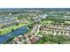 Wonderful aerial view of homes near a lake and golf course community at 346 Treviso Dr, Kissimmee, FL 34759