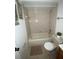This is a standard bathroom with a tile shower-tub and toilet at 4160 Pershing Pointe Pl # 1, Orlando, FL 32822