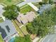 Aerial view of a single-Gathering home with a fenced backyard, and a neighborhood setting at 4828 Jeanette Ct, St Cloud, FL 34771