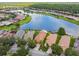 Beautiful lakefront homes with manicured lawns and mature landscaping at 925 Grand Canal Dr, Poinciana, FL 34759