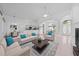 Open-concept living room with modern decor, plush sofas, and a view of the dining and kitchen at 1810 Lee Janzen Dr, Kissimmee, FL 34744