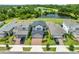 Beautiful neighborhood aerial view, highlighting manicured lawns, brick driveways, and lush landscaping at 3204 Oxbow Ct, St Cloud, FL 34773